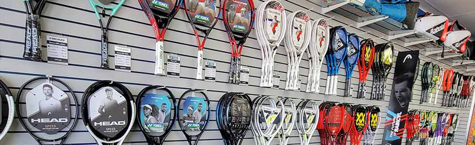 tennis rackets for sale in store