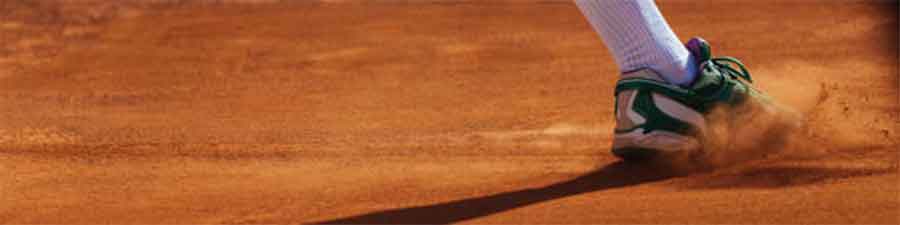 sliding on red clay court